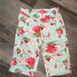 Janie and Jack A Dozen Roses Girls Pants 2t - Floral Cottagecore 100% Cotton
